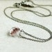 Gem Necklace -  Sterling Silver, Oxidized Silver, Handmade Jewellery,  Drop Necklace, Lepidocrosite, Gem Jewelry
