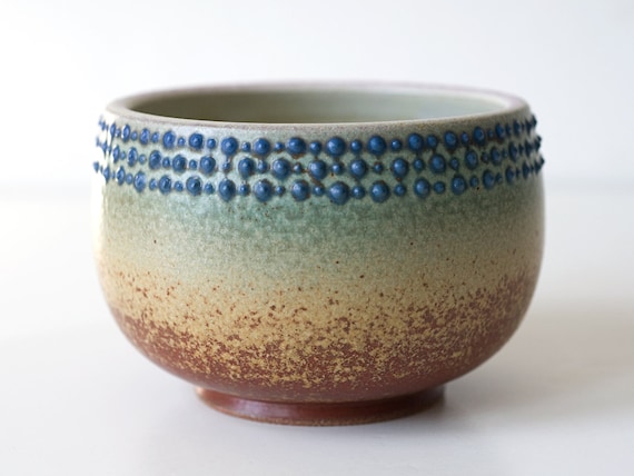 Spotted Turquoise Bowl, Stoneware