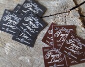 Chalkboard Style S'more Wedding Favor Tags - Thank you tags - Sending S'more Love Wedding Gift Tags - Set of 50