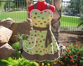 Ready To Ship / Aprons/ Womens / Cupcake Apron / Scarlet Chic Sassy Apron