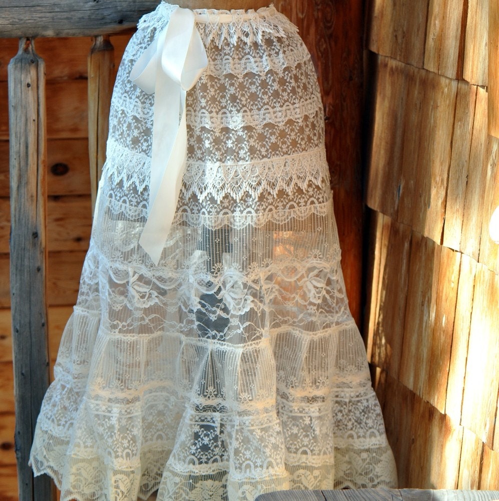 Ivory Lace Petticoat - Women's Skirt : Steampunk Clothing