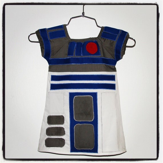 Custom Star Wars R2D2 inspired TODDLER DRESS made to order