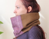 fall fashion cowl brown purple unisex