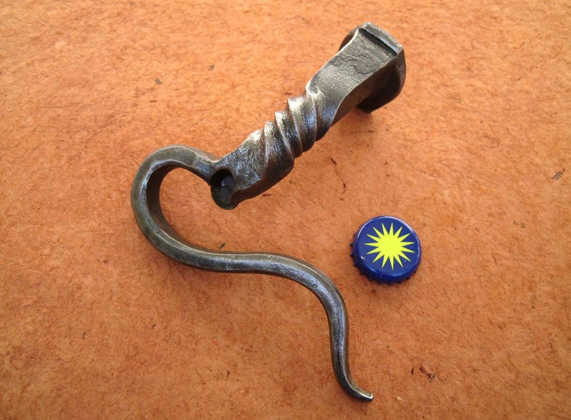 Churchkeys forged from railroad spikes - Bottle openers by a Blacksmith