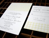 wedding letterpress Scallop Invitation