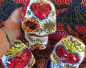 Personalized Sugar Skull Candle Luminaria for Day of the Dead and Year Round