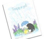 Set of 6 Thinking of You Cards- (Penguin & Peep) april showers