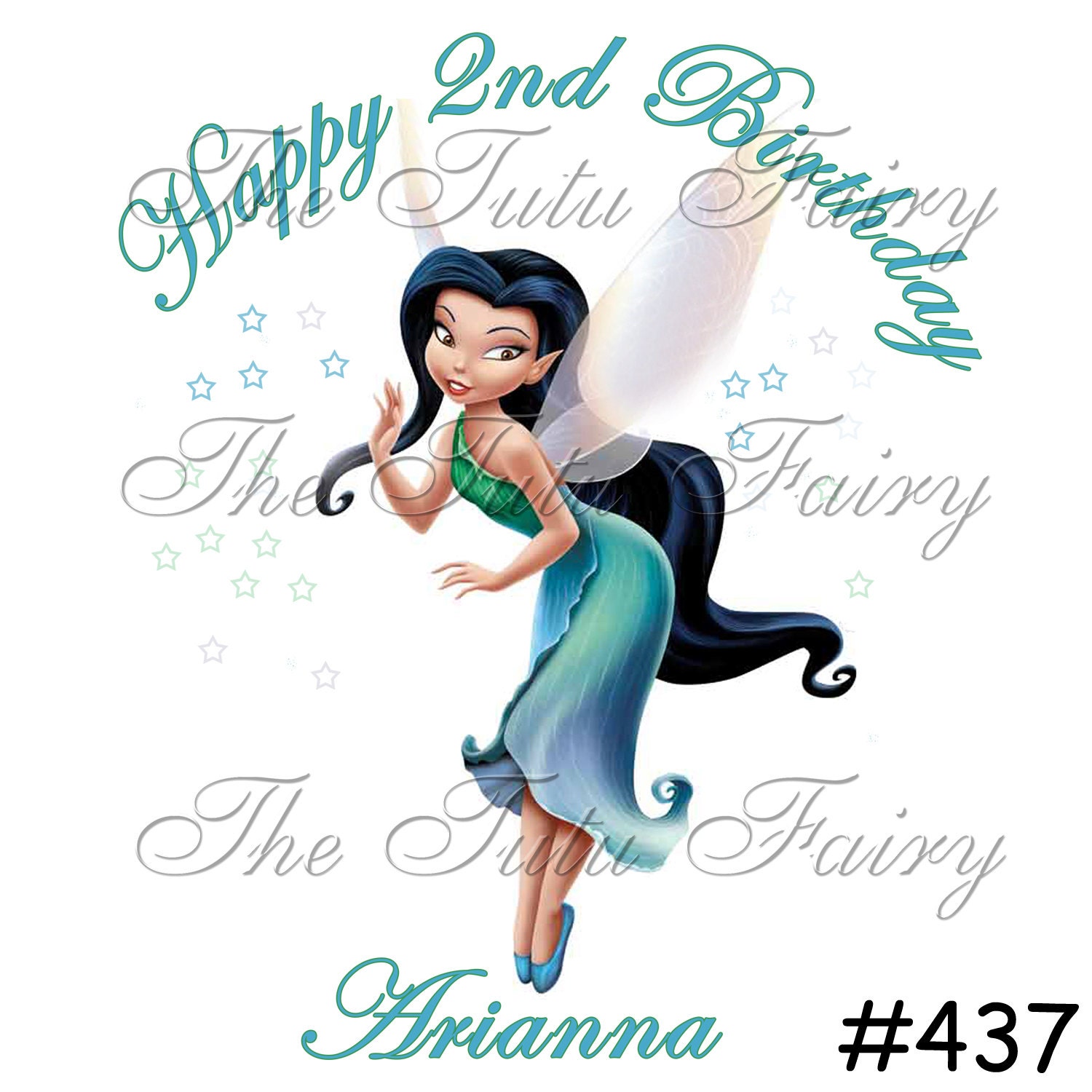 Silvermist tinkerbell friend birthday girl shirt name age personalized t-shirt t