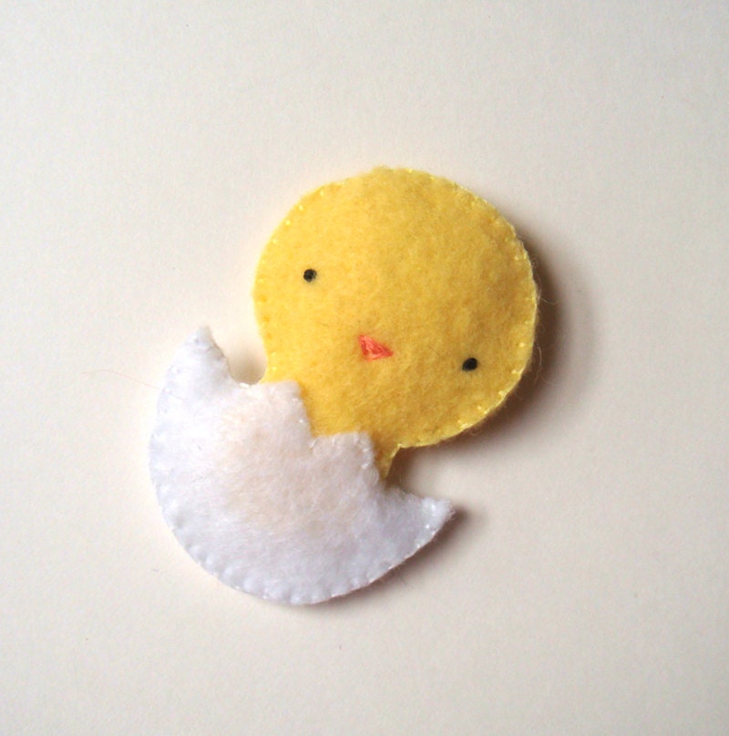 Cute Bird Baby Felt Pin Felt Animal Brooch Lemon Canary Yellow Chick White Egg Kids Fashion