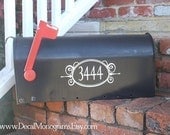 Two Mail Box Number Oval Vinyl Decal