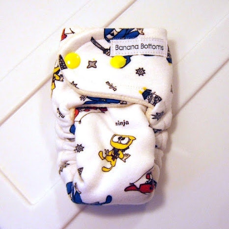 Fitted Cloth Diaper for a Premature Baby made with Bamboo Velour
