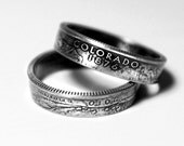 Handcrafted Ring made from a US Quarter - Colorado - Pick your size