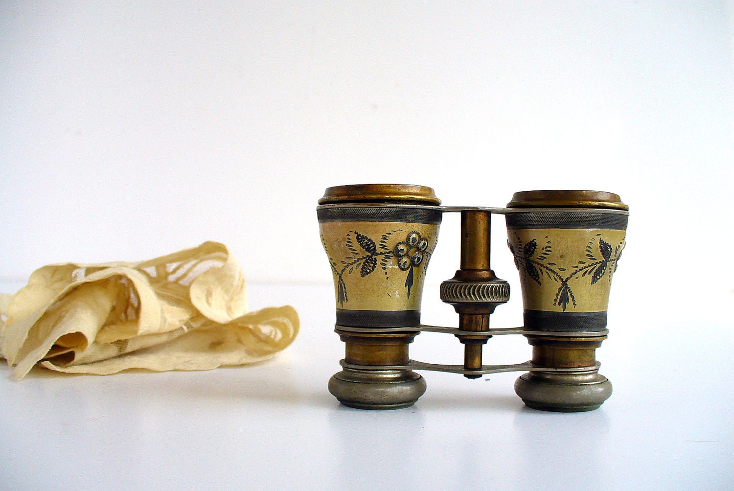 Antique Opera Glasses Chevalier Paris /  Binoculars Wedding / Gift For Her / Victorian Christmas Decor