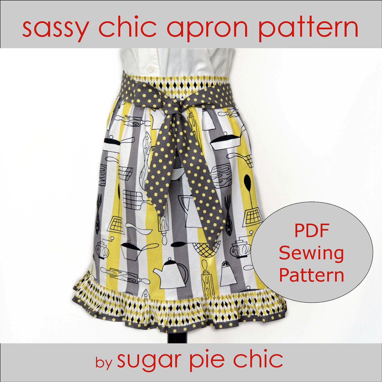 Girls Sweetheart Neckline Apron Pattern – Downloads – Sewing Mamas