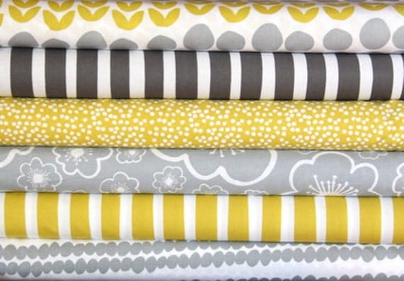 BELLA fat quarter bundle--6 pieces---1-1/2 yards total--Lotta Jansdotter for Windham Fabrics