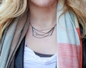 Sterling Silver Geometric Statement Necklace -Savanna Necklace