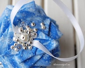Quilted fabric pine cone ornament pattern and tutorial