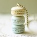 Macaron Jewelry - Trio Macarons Necklace - Blue Macarons - Gift Under 30