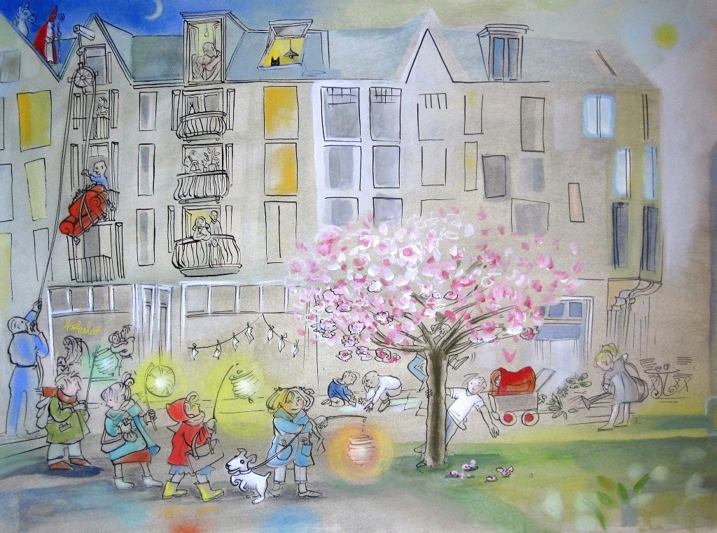 Kindergarten -  Giclée print -  Children, nursery decor