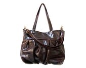 Mini Ruche Bag in Dark Espresso Brown Leather - Made to Order