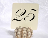 Clearance-Ivory Linen Table Numbers-(4 x 4 )-Set of 25