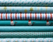 Santa Claus is Coming to Town by Creative Thursday, Half Yard Set in aqua