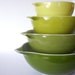 Vintage Pyrex Verde Cinderella Bowl Set