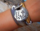 Friendship Bracelet, Best Friend Jewelry, BFF Jewelry, Silk Wrap Bracelet, Besties Silver Jewelry, Best Buds Friendship Jewelry