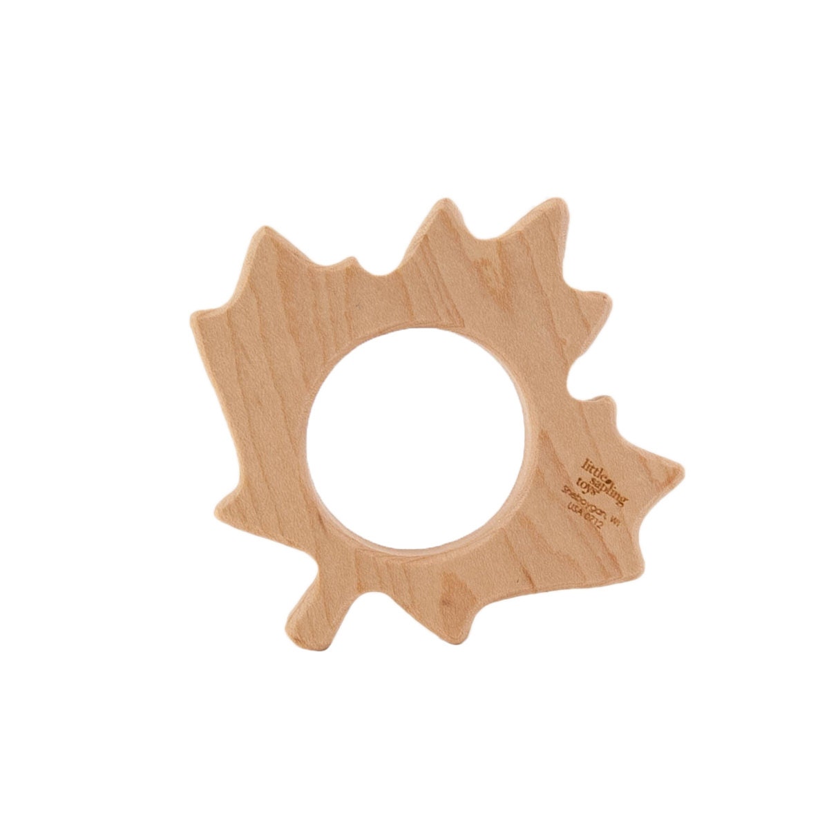 Wood Teether Maple Leaf wooden teether baby toy
