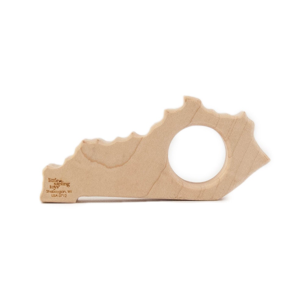 Wooden Teether Kentucky State wood toy natural baby toy