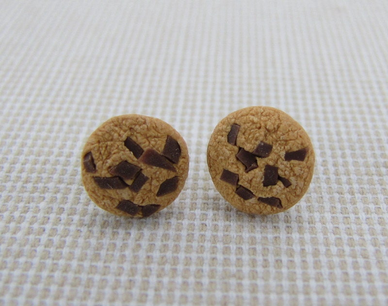 Chocolate Chip Cookie Earrings