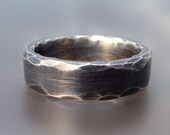 Faceted Sterling Silver Band - Rustic Band