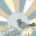 Choose This Day, Scripture Art Print, Retro Bird Illustration (16x20)