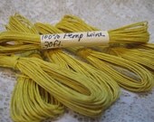 Sunrise Yellow Natural Hemp Macrame Cord Twine 30 ft