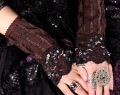 Armwarmers, Earthy Browns, Tribal, Lace, Stripes,Circus, Hoop, Dark Fusion Boutique, Lucretia Renee