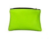ON SALE Genuine leather pouch Neon Ready to Ship