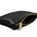 Simple black genuine leather pouch
