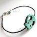 Howlite Skull on Black Leather bracelet