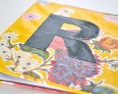 SALE Monogrammed 2" two-inch three-ring covered binders Oilcloth Jacket Covers Personalized Monogram Initial