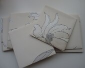 Set of ten cream, pink and gold colour upcycled wallpaper envelopes 4 ins x 4 ins (10cm x 10cm)