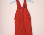 Vintage red corduroy Osh Kosh overalls 3T - fuzzymama