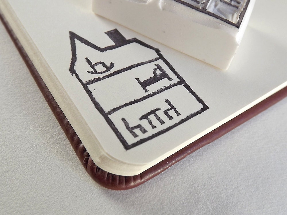 doll house - hand carved stamp
