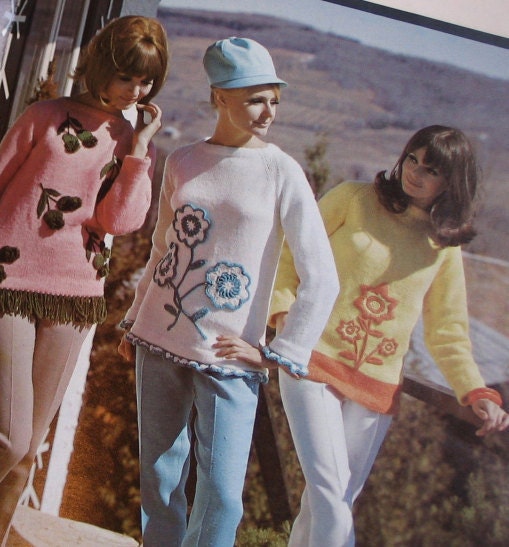 Carefree Knits by Lady Galt RETRO 60s Knitting Patterns