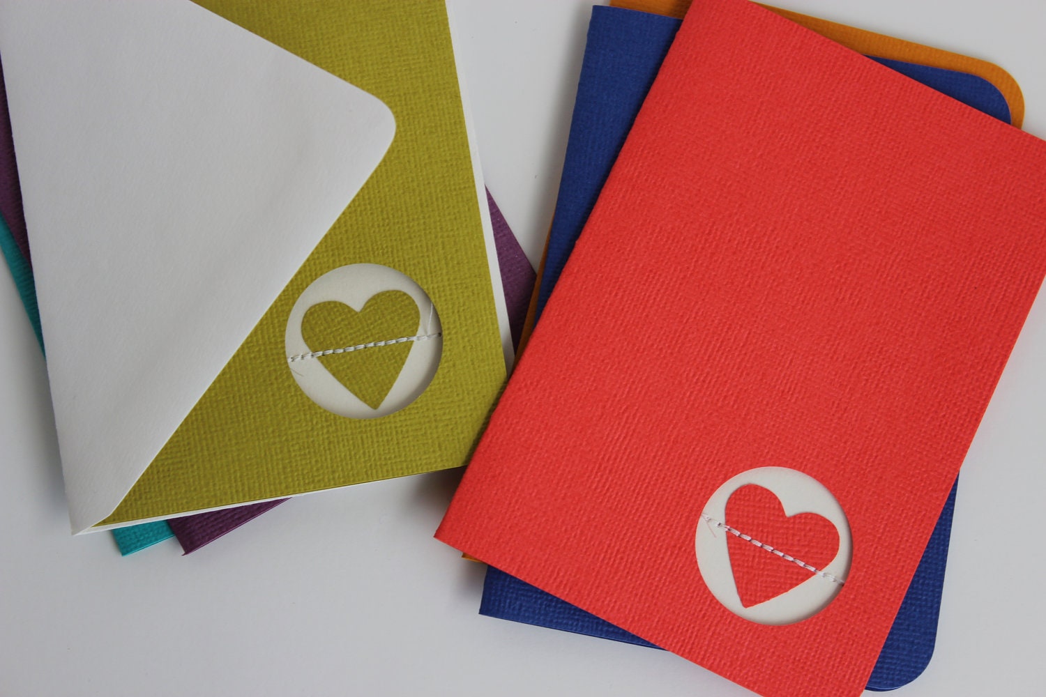 Hearts 4bar Note Cards - Set of 6
