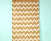 White Chevron Middy Bitty Bags - Set of 20 - Party Favor or Treat Bags