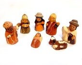 Handmade Nativity Scene, Pottery Christmas Figures