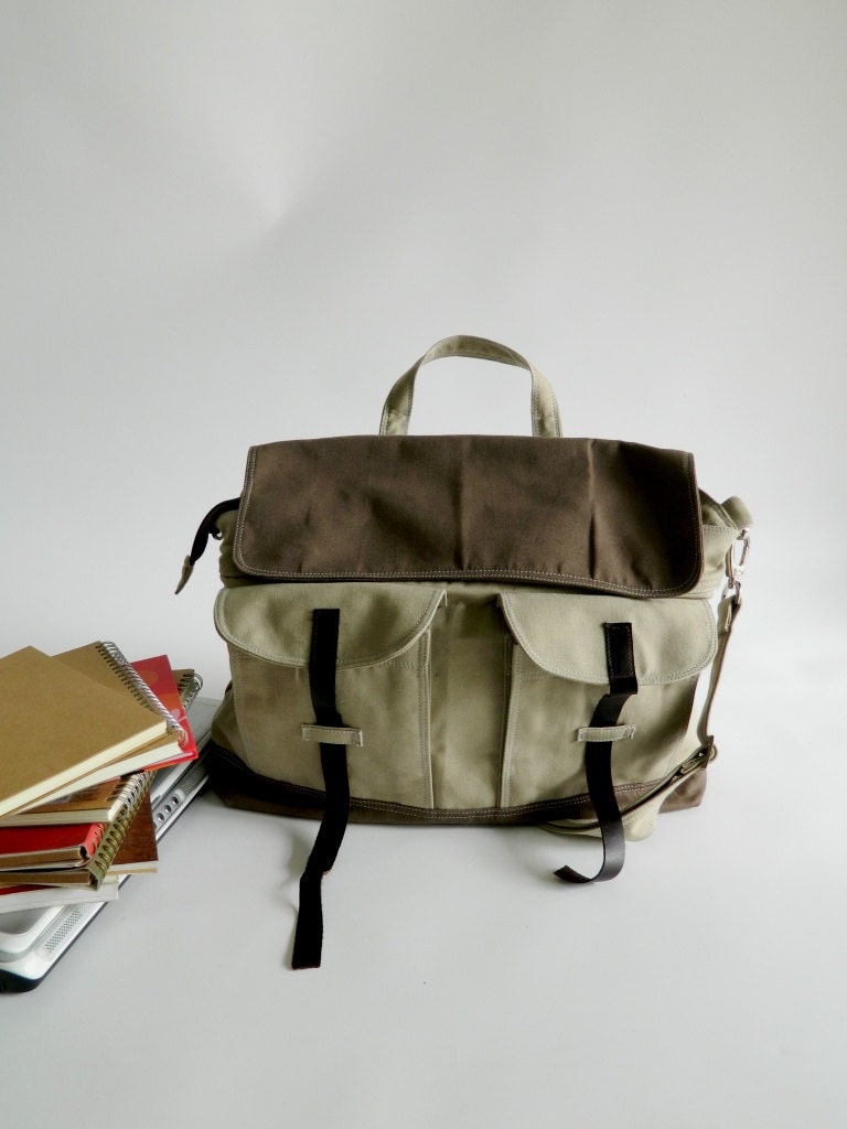 SALE - 10% OFF - Mackenzie in Two tone // Satchel / Messenger / Laptop / Diaper bag / Tote / Handbag / For Him / For Her / Women