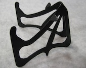 BLACK Bat Shaped Powder Coated Metal Phone or Business Card Holder