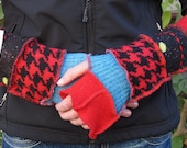 Arm Warmers - Fingerless Gloves - made from recycled sweaters