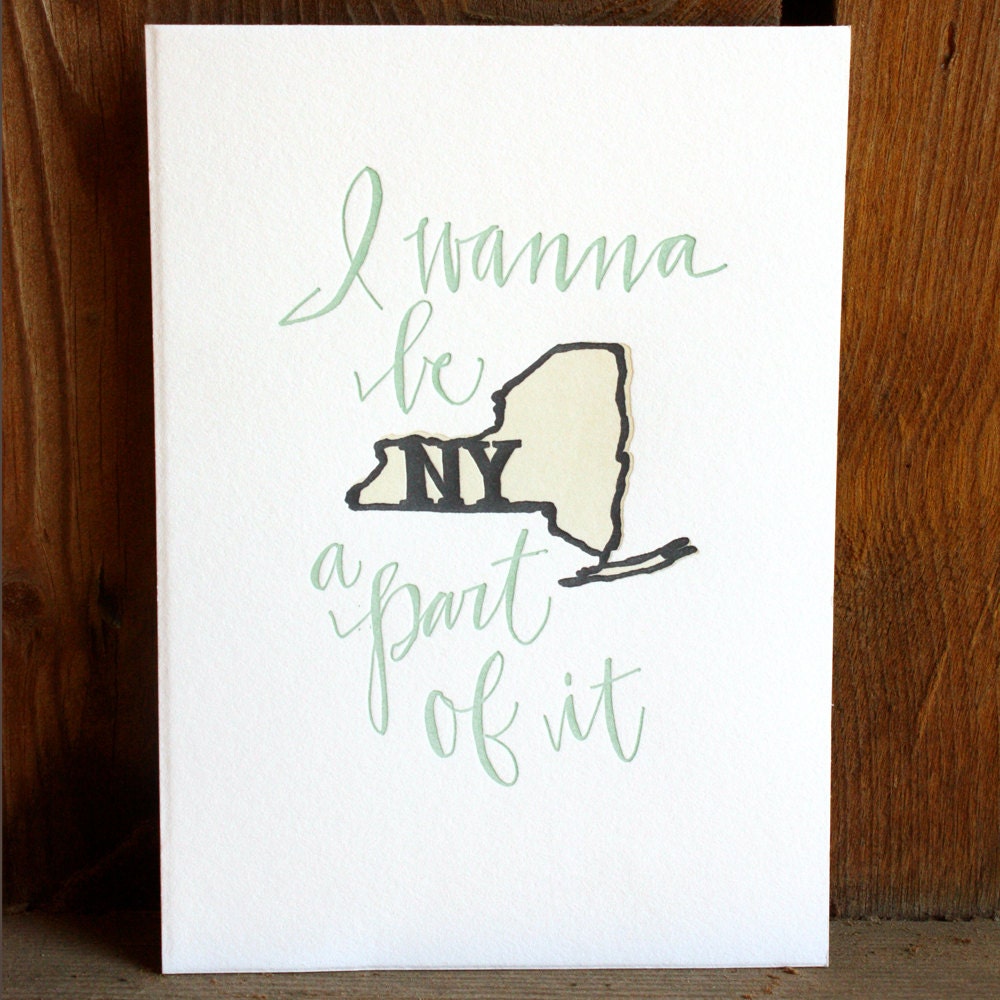 New York Letterpress Art Print